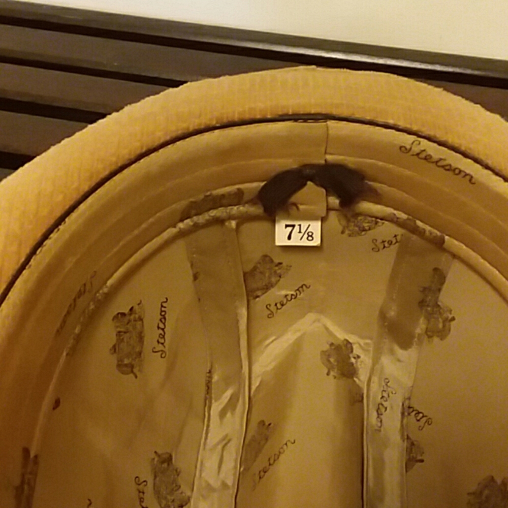 Vintage Stetson Tan Corduroy Fedora with Feathers - Picture 5 of 8